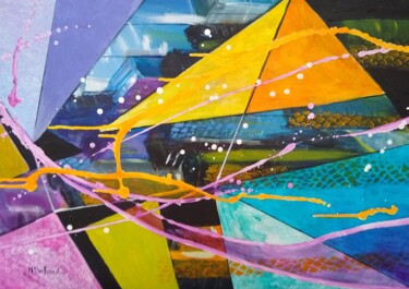 Картина под названием "inspiration "gratte…" - Michelle Dechaud, Подлинное произведение искусства, Акрил