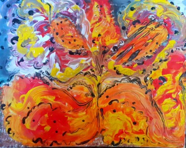 Malerei mit dem Titel "flamenco" von Michelle Mata, Original-Kunstwerk, Acryl