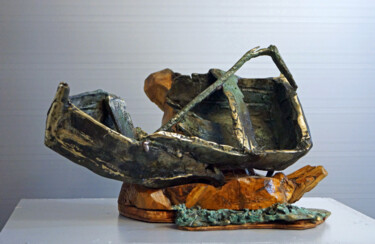 Sculpture titled "NAUFRAGE" by Michel Neuville, Original Artwork, Bronze