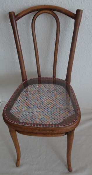 Artisanat intitulée "chaise demi-boule e…" par Michel Pittet, Œuvre d'art originale