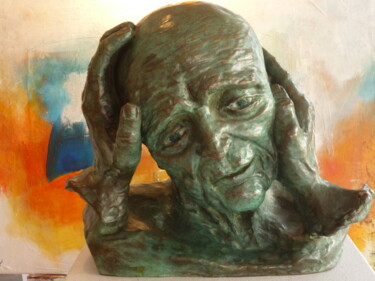 Skulptur mit dem Titel "Tendresse 2" von Joelle Michenet, Original-Kunstwerk, Bronze