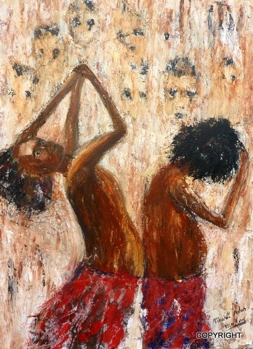 Peinture intitulée "Chagrin d'une disco…" par Mireille Dubois-Vanhove, Œuvre d'art originale, Huile