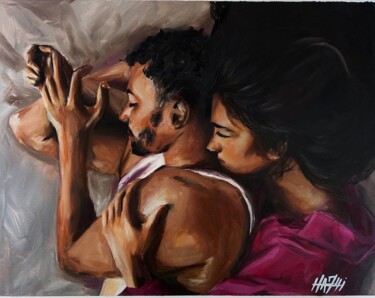 Pintura intitulada "L'amour" por Mickael Quentin, Obras de arte originais, Óleo