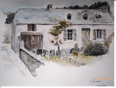 Peinture intitulée "la bastide" par Mickael Thébault, Œuvre d'art originale