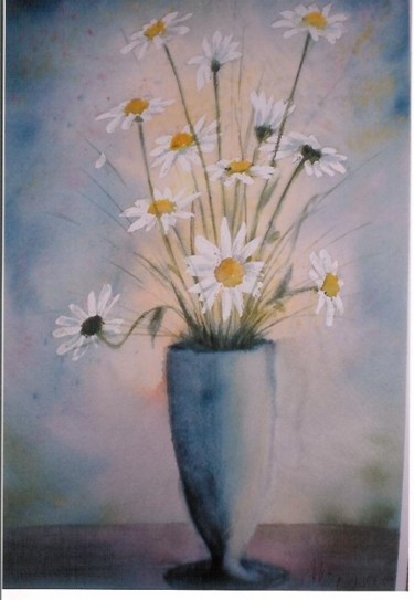 Peinture intitulée "marguerites" par Mickael Thébault, Œuvre d'art originale