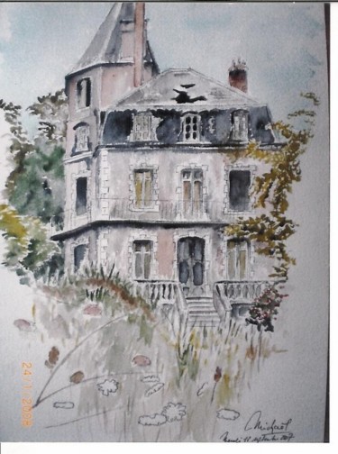 Peinture intitulée "maison bagnères" par Mickael Thébault, Œuvre d'art originale