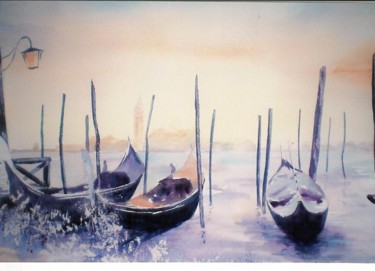 Peinture intitulée "gondoles" par Mickael Thébault, Œuvre d'art originale
