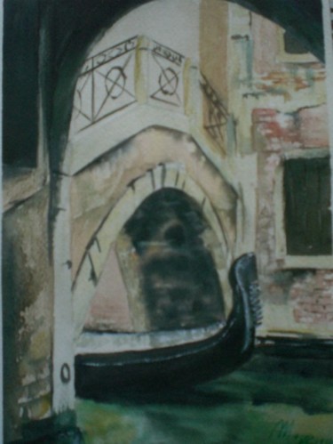 Peinture intitulée "gondole" par Mickael Thébault, Œuvre d'art originale