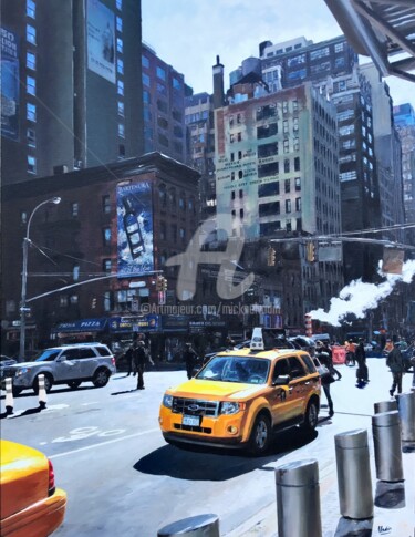Pittura intitolato "New York City 42th&…" da Mickael Vadin, Opera d'arte originale, Acrilico