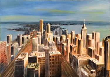 Pintura titulada "New York / View II" por Mickael Vadin, Obra de arte original, Acrílico