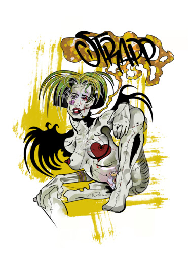 Arts numériques intitulée "STRAPP" par Miedo Art In The World, Œuvre d'art originale, Peinture numérique