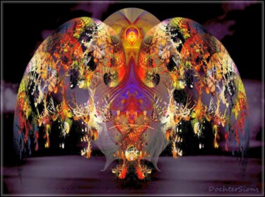 Arte digitale intitolato "An Angel of Peace" da Mies De Graaf, Opera d'arte originale, Lavoro digitale 2D