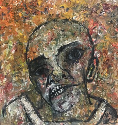 Painting titled "Personaje 03" by Miguel Ángel Sáez, Original Artwork, Oil