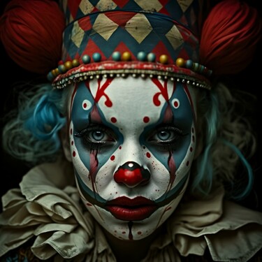 Digital Arts titled "CLOWNIA" by Miguel Cab, Original Artwork, AI generated image