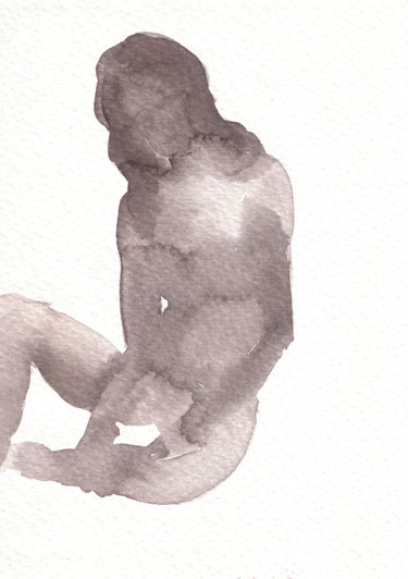 Dibujo titulada "SHADOW NUDE" por Miguel Esquivel Kuello, Obra de arte original, Tinta
