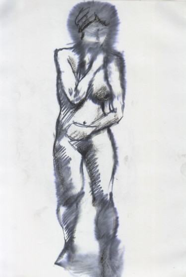 Disegno intitolato "FLASH WOMAN" da Miguel Esquivel Kuello, Opera d'arte originale, Biro