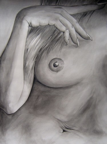 Drawing titled "EROTIC NUDE INK 2013" by Miguel Esquivel Kuello, Original Artwork, Ink