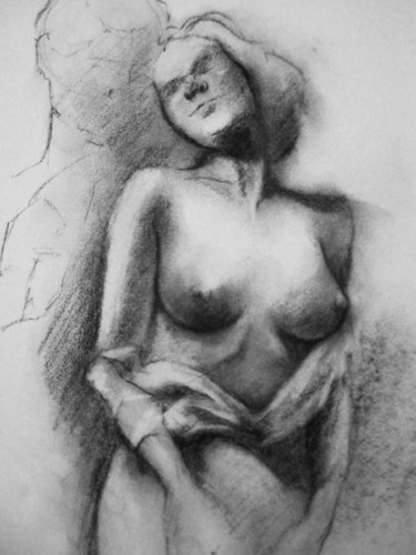 Drawing titled "CHARCOAL DRAWING PA…" by Miguel Esquivel Kuello, Original Artwork, Charcoal