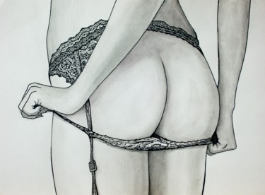 Drawing titled "DRAWING LACE" by Miguel Esquivel Kuello, Original Artwork, Ballpoint pen