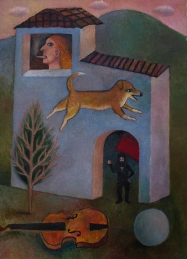 「Casa pequeña」というタイトルの絵画 Miguel Rojasによって, オリジナルのアートワーク, オイル