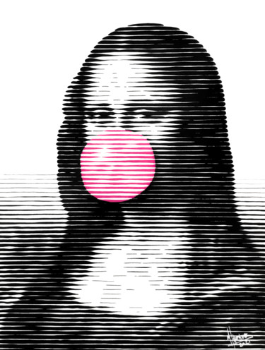 Картина под названием "Bubble gum 08" - Miguel Angel Lozano Bonora, Подлинное произведение искусства, Акрил Установлен на Де…