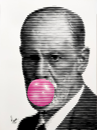 Картина под названием "Bubble gum 12" - Miguel Angel Lozano Bonora, Подлинное произведение искусства, Акрил Установлен на Де…