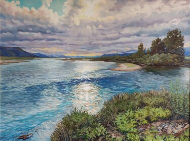 Картина под названием "Катунь. Дух реки." - Михаил Фоменко, Подлинное произведение искусства, Масло