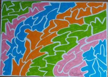 Tekening getiteld "Arc en ciel" door Mihucette, Origineel Kunstwerk, Marker