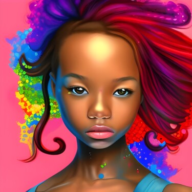 Digital Arts titled "BARBIE SWAG" by Mike Pi, Original Artwork, Pencil Mounted on Plexiglass