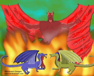 "Lord of Dragons" başlıklı Tablo Mike Sexton tarafından, Orijinal sanat, Diğer