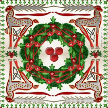 绘画 标题为“Celtic Christmas” 由Mike Sexton, 原创艺术品, 油