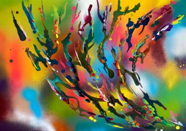 Malerei mit dem Titel "Tree of Life" von Mike Wagener, Original-Kunstwerk, Sprühfarbe