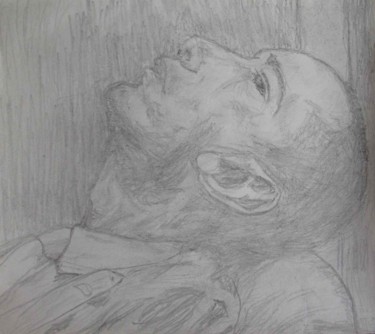Drawing titled "Obama in thinking" by Mike Lee, Original Artwork