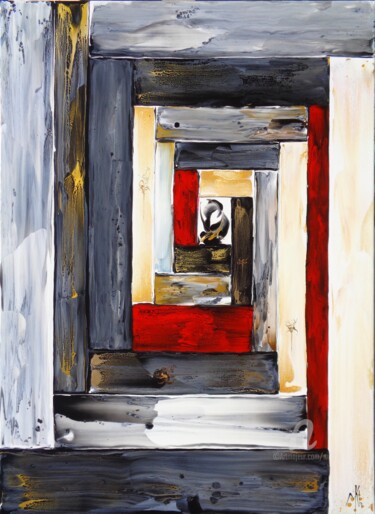 Painting titled "Stairway to... Réf.…" by Mikha, Original Artwork, Acrylic