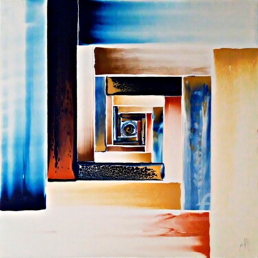 Peinture intitulée "Stairway to... #158…" par Mikha, Œuvre d'art originale, Acrylique