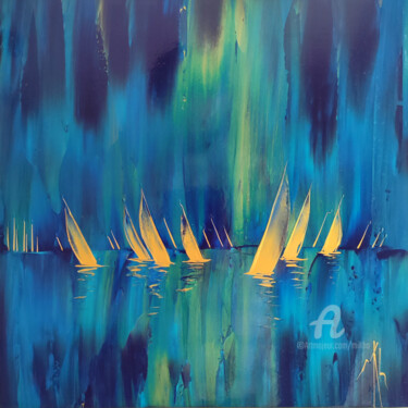 Pittura intitolato "Aurora regatta 2.0" da Mikha, Opera d'arte originale, Acrilico