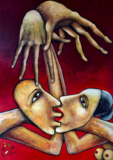 Картина под названием "Expression" - Mikhail Baranovskiy, Подлинное произведение искусства, Акрил Установлен на Деревянная р…