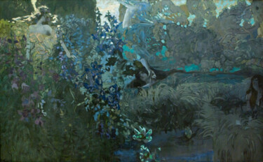 Картина под названием "Le matin" - Врубель Михаил Александрович, Подлинное произведение искусства, Масло