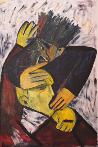 Painting titled "Depression" by Mikhey Chikov, Original Artwork, Acrylic
