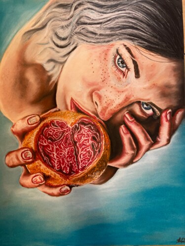 "Sweet Passion" başlıklı Resim Mikiart tarafından, Orijinal sanat, Pastel Cam üzerine monte edilmiş