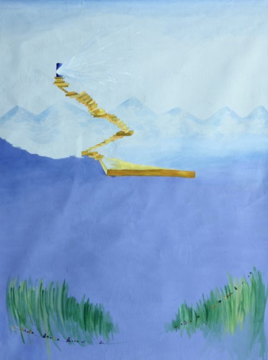 Painting titled "Escada8" by Mila Botelli, Original Artwork, Acrylic