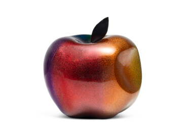 Sculptuur getiteld "ICONIC APPLE" door Milena Bini, Origineel Kunstwerk, Klei