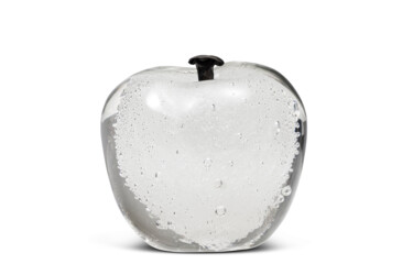 Skulptur mit dem Titel "APPLE ICE" von Milena Bini, Original-Kunstwerk, Glas