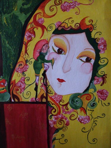 Peinture intitulée "Mélancolie" par Miléna Rylska, Œuvre d'art originale, Acrylique