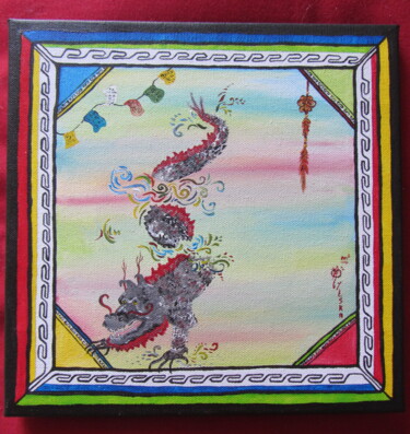 Painting titled "Dragon's" by Miléna Rylska, Original Artwork, Acrylic