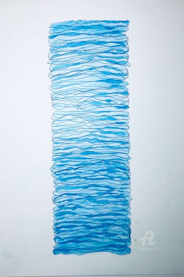 Рисунок под названием "Wave by wave" - Miler Art, Подлинное произведение искусства, Карандаш