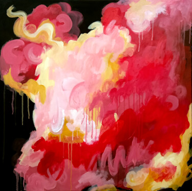 Pittura intitolato "Red Storm of Emotion" da Yulia Zhdanovich (MiliArt), Opera d'arte originale, Acrilico Montato su Telaio…