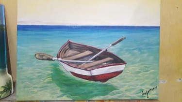 Schilderij getiteld "barco" door Ludmila Jambeiro, Origineel Kunstwerk