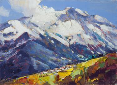 Pittura intitolato "' The Alps '" da Stojan Milanov, Opera d'arte originale, Olio