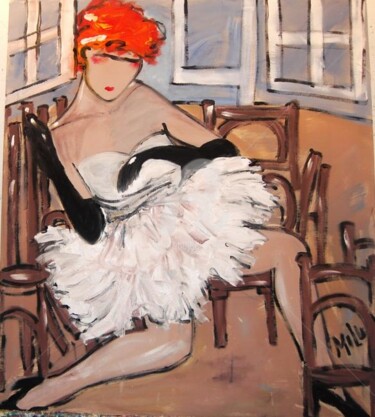 Painting titled "resting beauty" by Milu Petersen, Original Artwork